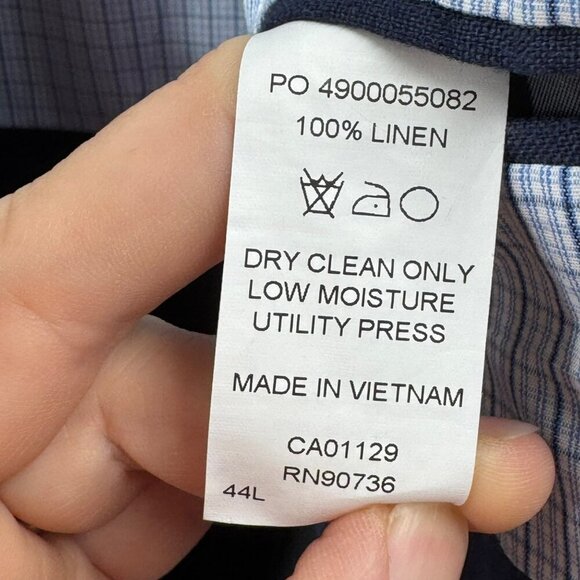 Lauren Ralph Lauren Mens Navy Blue Blazer Size 44L Single-Breasted Classic Fit - Picture 7 of 8